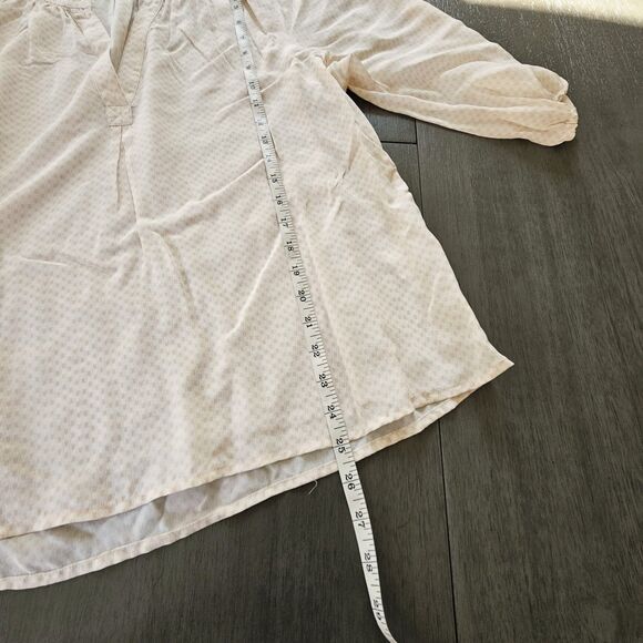 Joie Black Sheer Silk Puff Sleeve Blouse Top Career V Neck Pleated Peasant Med - Picture 3 of 7